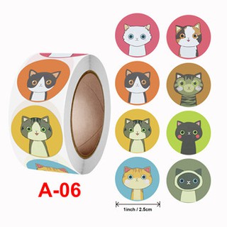 [CÓ SẴN] CUỘN 500 STICKER CHÓ MÈO ĐÁNG YÊU