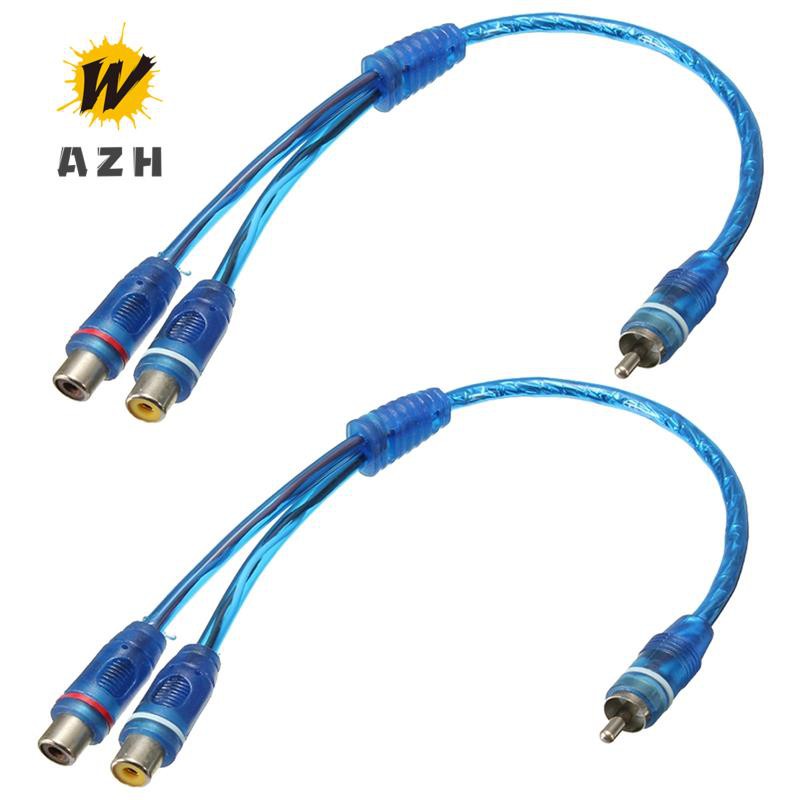 2 Cáp chia chuyển đổi chữ Y 1 đầu sang 2 cổng Rca Phono dài 30cm tiện dụng