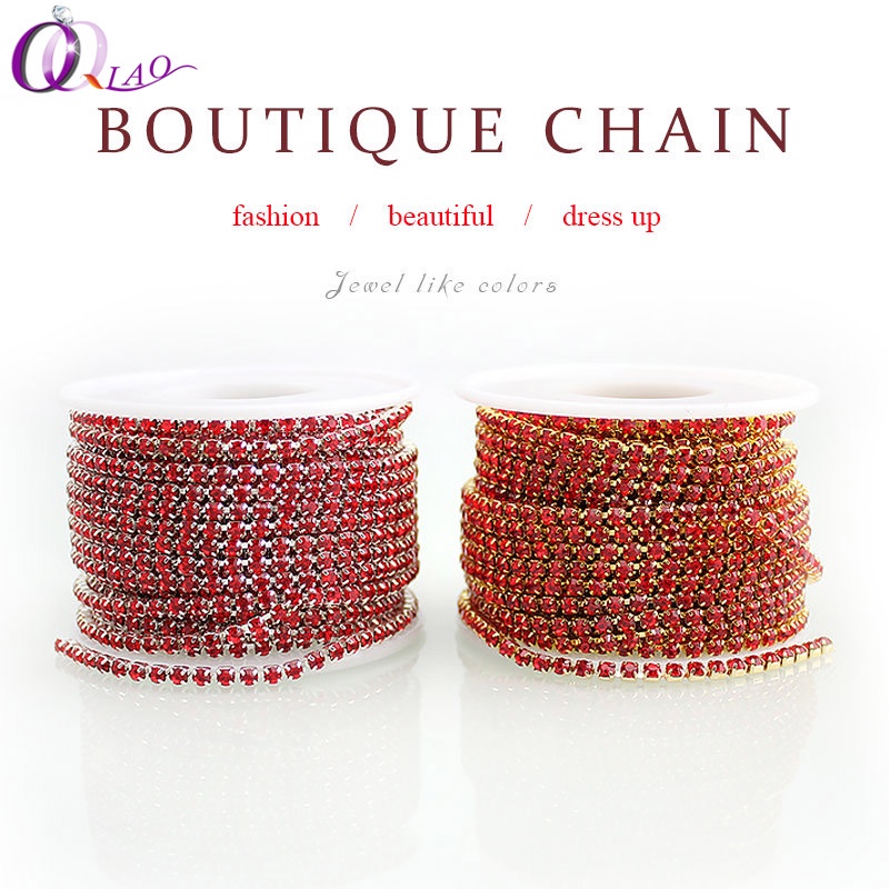 Cuộn 10 Yards Hạt Cườm Đá 2mm SS6 2mm Dùng Làm Đồ Trang Sức Thủ Công