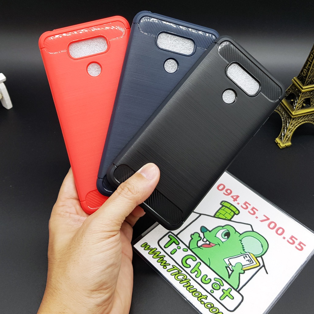 [Ảnh Thật] Ốp Lưng LG G6 Dẻo Carbon Phay Xước Chống Sốc