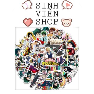 50 stickers anime My Hero Academia Học Viên Anh Hùng Boku no Hero Academia nhãn dán pvc