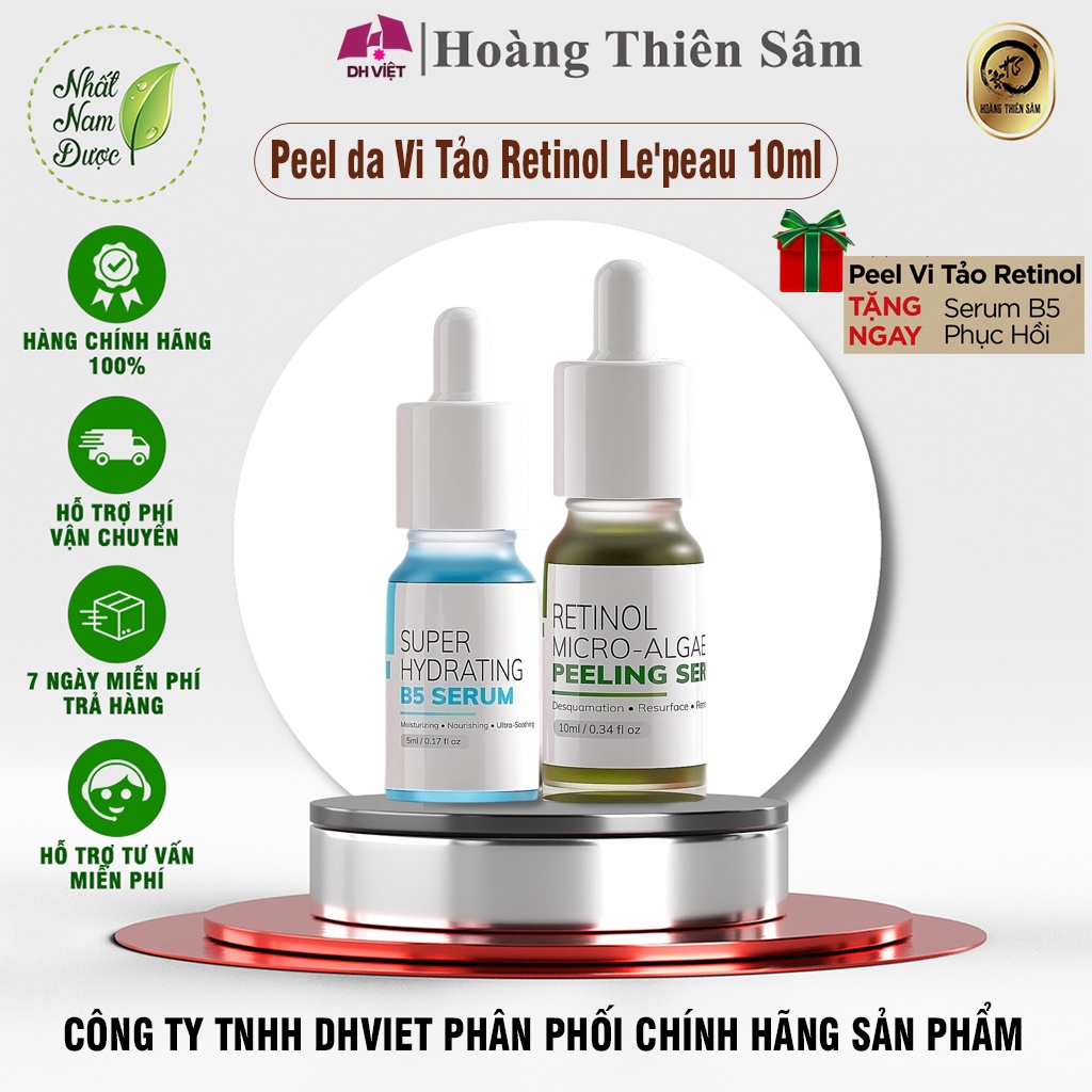 Peel da vi tảo Lepeau sạch mụn thâm sẹo rỗ, hàng công ty phân phối chính hãng giá sỉ - dhviet