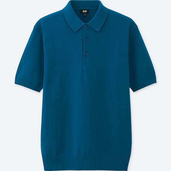 ÁO Mông Tơ Ghi  POLO UNIQLO WASHABLE KNITTED SHORT