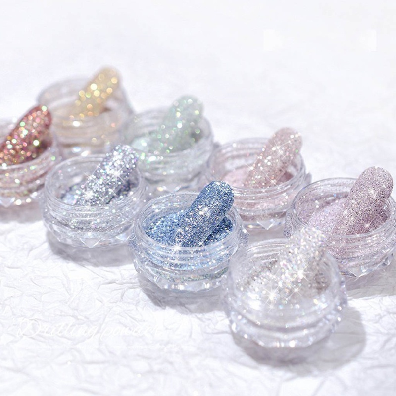 [Hàng mới về] Set 8 hộp kim tuyến lấp lánh sáng bóng trang trí móng tay nghệ thuật