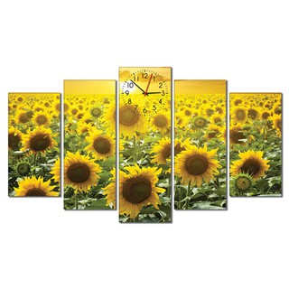 Tranh đồng hồ hoa hướng dương X0163