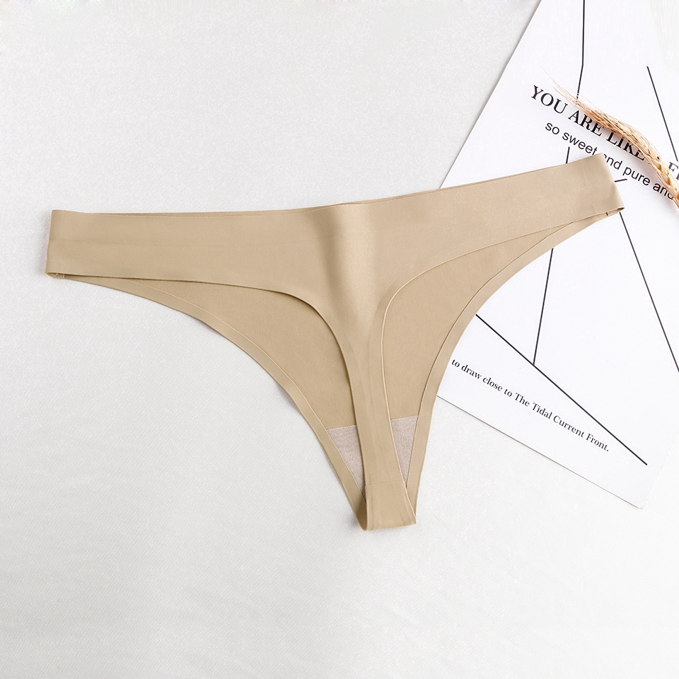 Quần lót lọt khe lưng thấp màu trơn size M-XL quyến rũ cho nữ