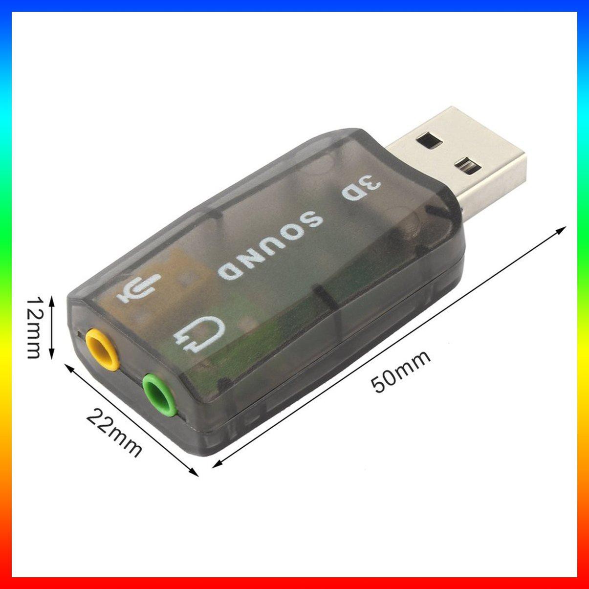 Đầu chuyển đổi cổng USB 2.0 sang mic và jack tai nghe tiện dụng