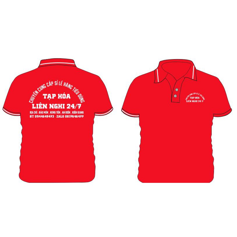 Áo Thun Có Cổ Đồng Phục Tạp Hóa Lớn Nhỏ - Đồng Phục Team - Đồng Phục Gia Đình Theo Yêu Cầu [ FREE Thiết Kế]