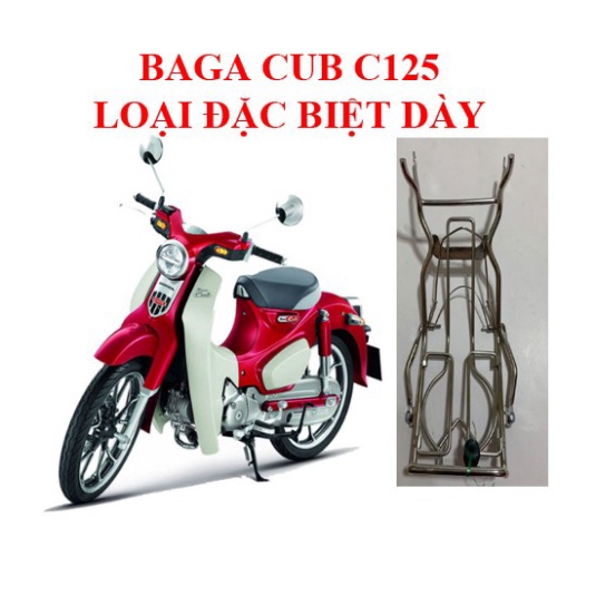 BAGA INOX KIM PHỤNG LOẠI ĐẶC BIỆT DÀY TO CHO XE CUB 125