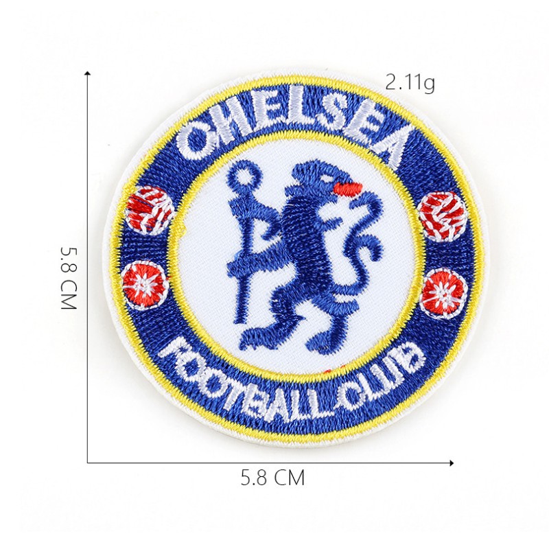 Logo vải may hoặc ủi clb bóng đá chelsea, Real, barca, M.u, liverpool...