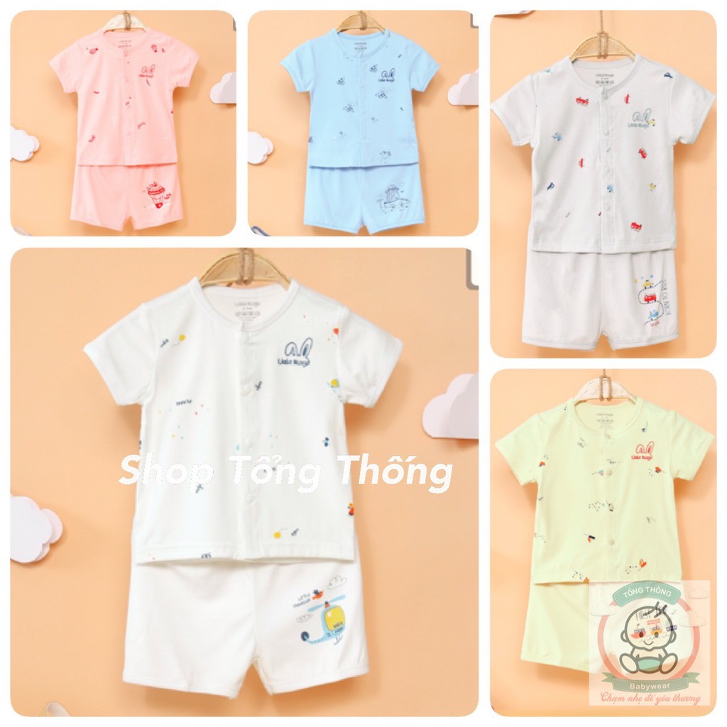 Bộ Uala rogo Petit mềm mịn cao cấp thấm hút tốt cộc tay họa tiết bé trai bé gái 2231 2221 2283