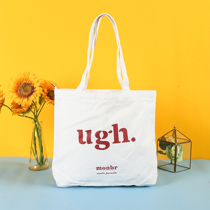 Túi tote vải đeo vai phong cách Hàn Quốc UGH canvas bag giá rẻ đẹp đi học