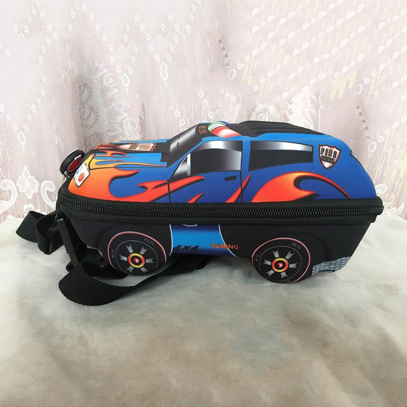 Ba lô đi học hình xe hơi 3D cho bé trai