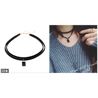 Vòng cổ choker đá đen-CK18