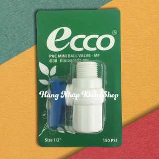 VAN KHOÁ NƯỚC ECCO 2 ĐẦU REN 21 (1 ren trong, 1 ren ngoài ) nhập khẩu từ Thái Lan