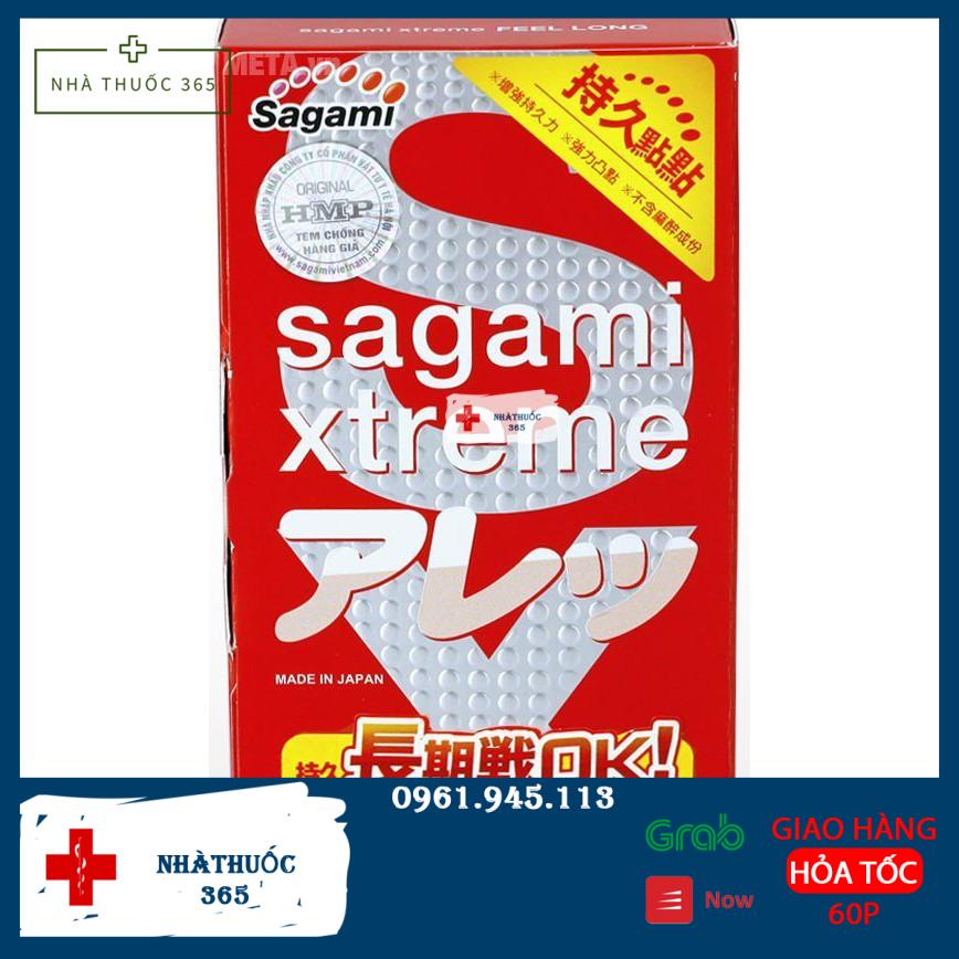 Bao cao su sagami feel long gân gai, kéo dài thời gian 10c