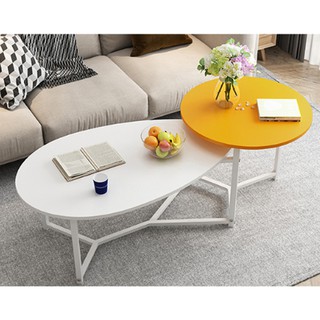Bàn trà 2 tầng hình Oval DH-BGK2021