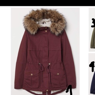 Áo parka đỏ hm