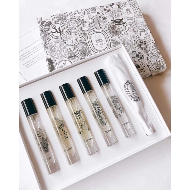Set Bộ Nước Hoa Diptyque Mini 5 ống - 7.5ml Đủ Mùi