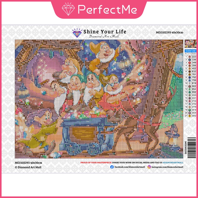 Bộ tranh đính đá tự làm kích thước 30x40cm trang trí nhà cửa