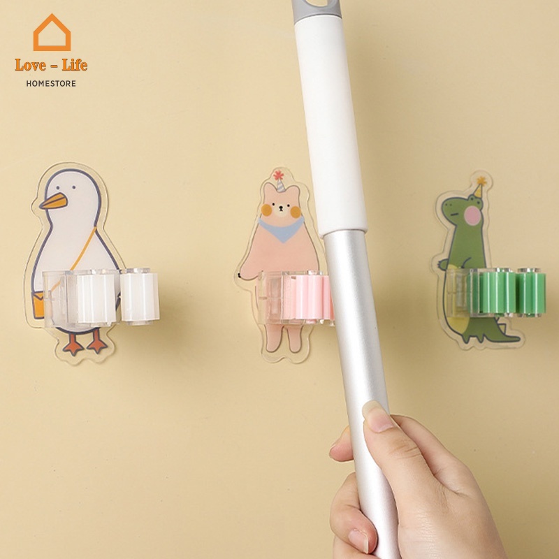 Kẹp Giữ Cây Lau Nhà Bằng Nhựa Chống Trượt Chống Nước Kiểu Hoạt Hình Sáng Tạo