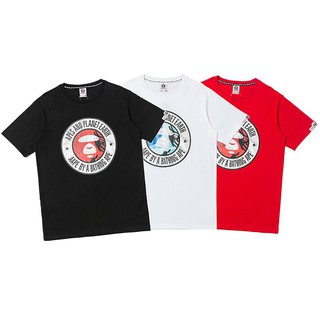 Áo Thun Cotton Ngắn Tay In Chữ Aape Thời Trang Cho Nam Và Nữ