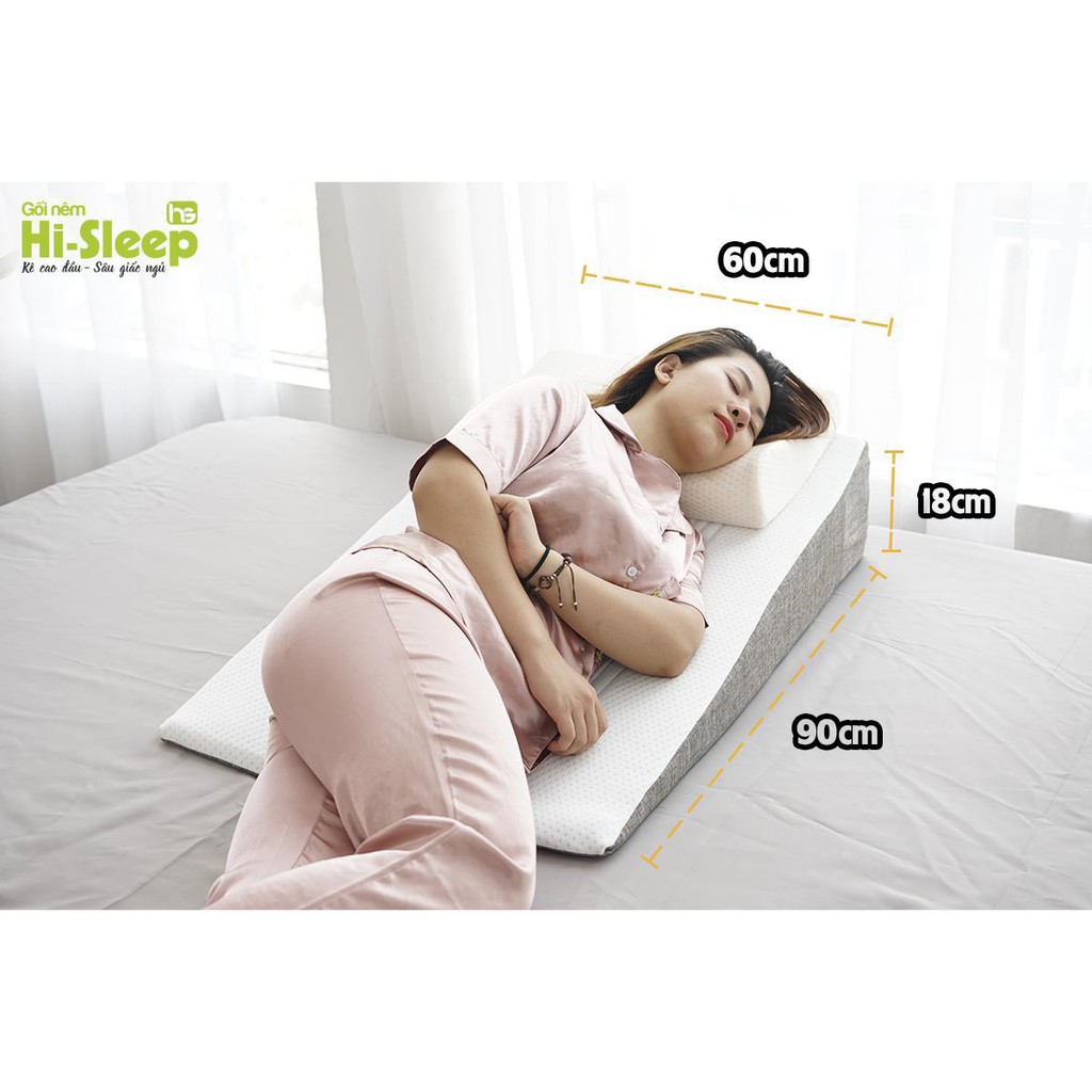 [90X60X18] - ĐỆM Hi-Sleep Chính Hãng Chống Trào Ngược Dạ Dày - THẾ HỆ MỚI