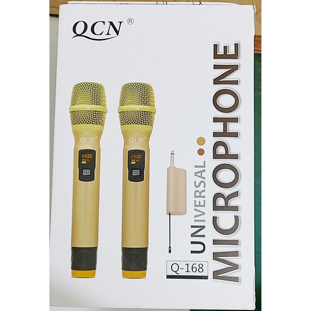 Micro đa năng QCN -168..là dòng mic cao cấp sử dụng sóng UHF chình tần số riêng biêt lên tới 10 kênh