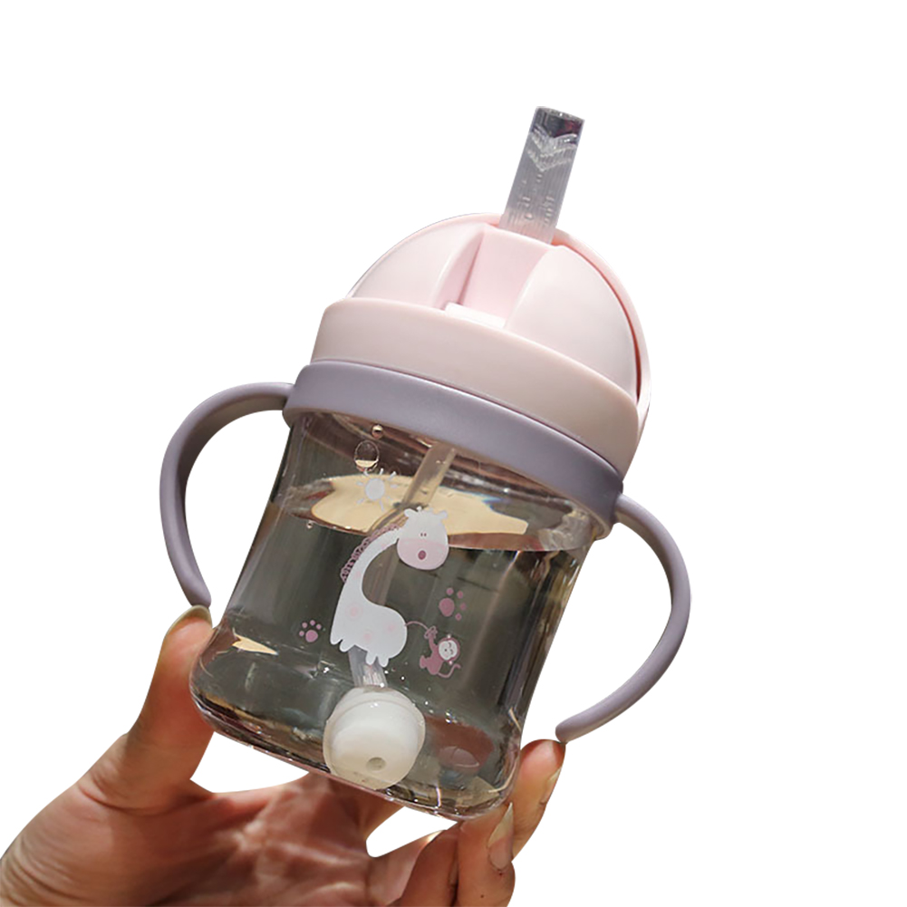 Bình Nước Nhựa 300ml Có Ống Hút Cho Trẻ Em Jp6