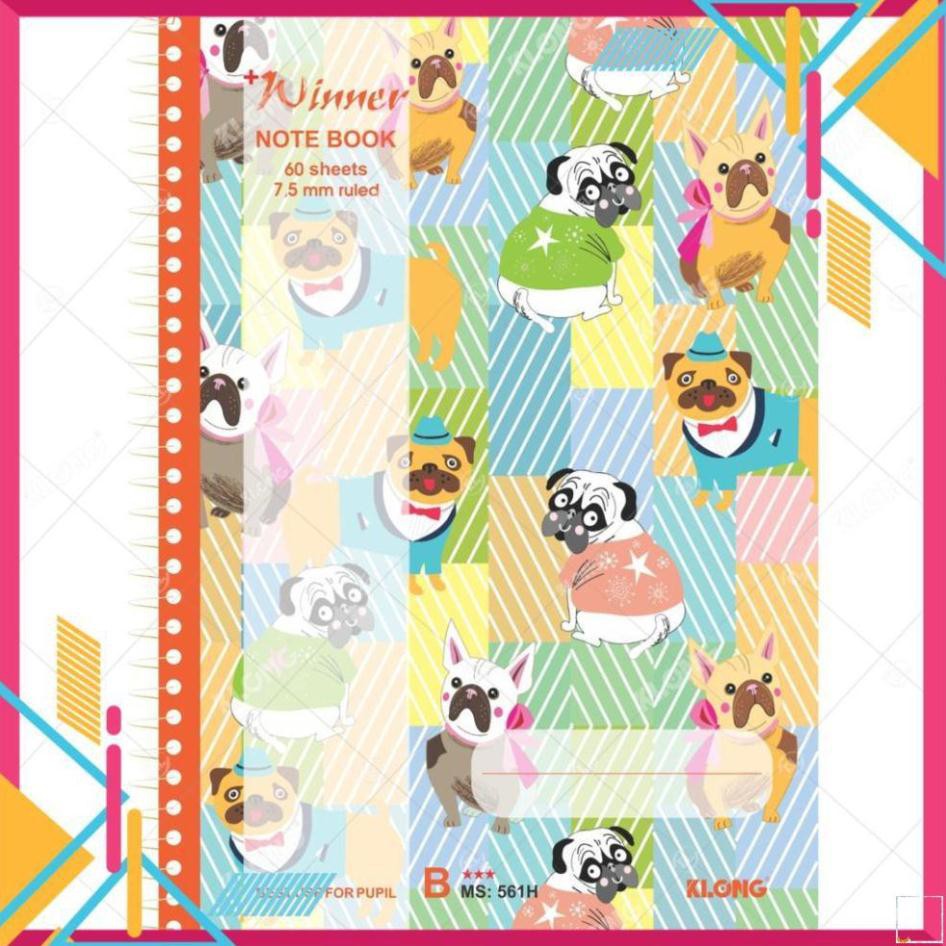 Vở kẻ ngang KLONG B5 Lò Xo đơn 120tr 58/90 Winner; ms: 561H []