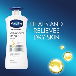 Dưỡng thể Vaseline Intensive Care Advanced Repair Unscented Body Lotion 600ml