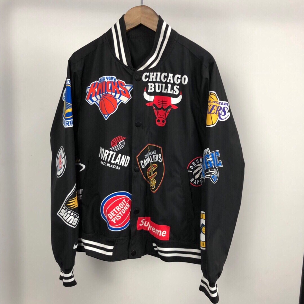 Áo khoác bóng chày Supreme 18SS X NBA X NIKE