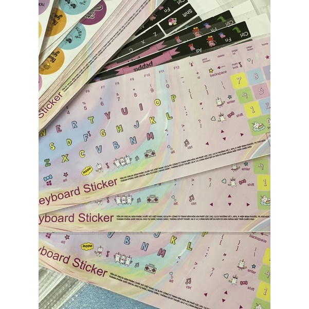 Decal - Sticker bàn phím laptop