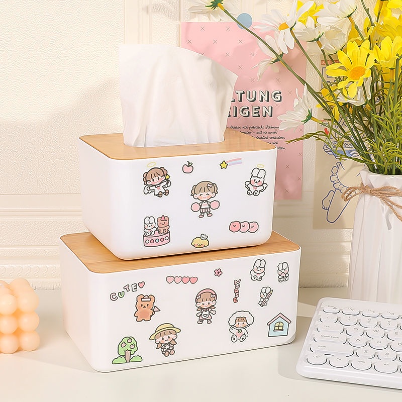 Hộp Đựng Khăn Giấy Cuộn Để Bàn Phong Cách Nhật Bản Mới
