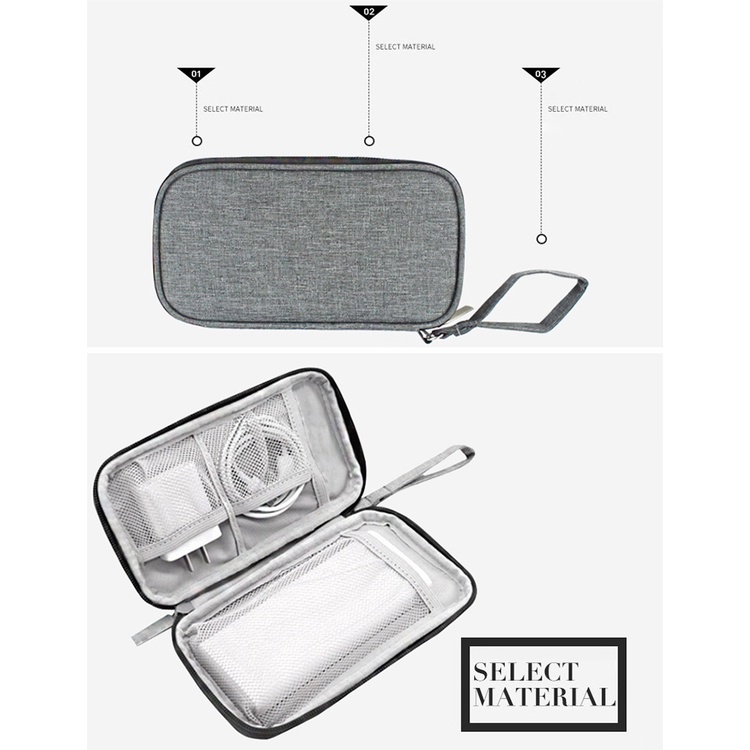 Túi Đựng Dây Cáp Sạc USB Tiện Dụng Khi Đi Du Lịch Dành Cho Nam Và Nữ Ốp