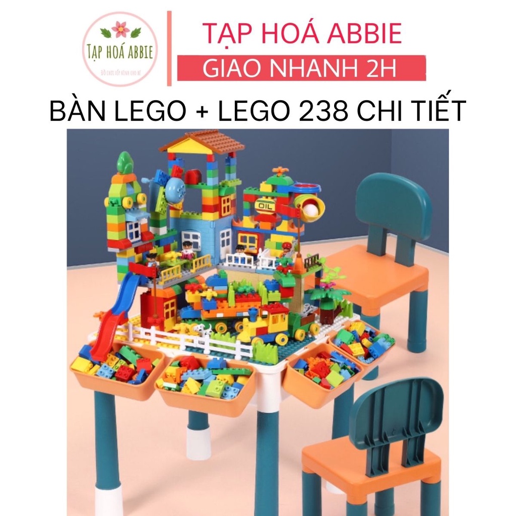 Bàn chơi lego cho bé hãng Funny Block, tương thích lego duplo