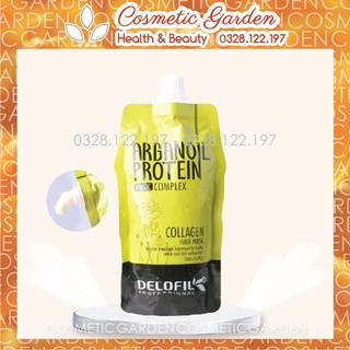 Dầu Hấp Ủ Tóc Collagen Delofil Arganoil Protein Siêu Mượt, Ngăn Rụng Tóc 500ml