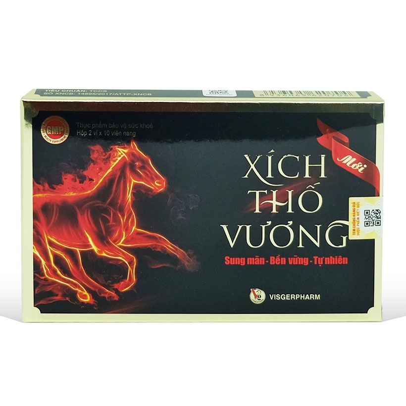 [CHÍNH HÃNG] Xích Thố Vương - Thực phẩm bảo vệ sức khỏe giúp bổ thận tráng dương Xich Tho Vuong hộp 20 viên