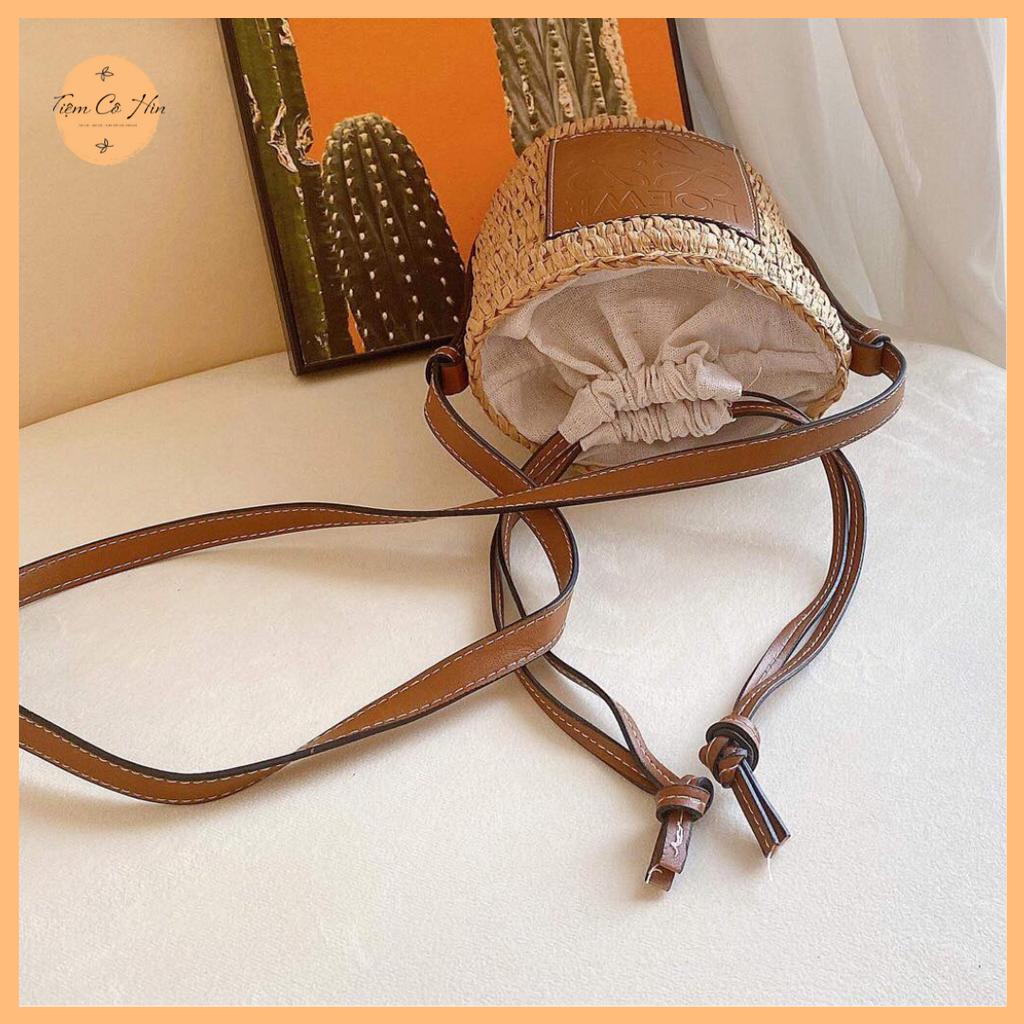 Túi Cói Xách Tay Đi Biển Trụ Vintage Lỗi 1 Đổi 1 Đóng Thùng To Không Lo Hỏng