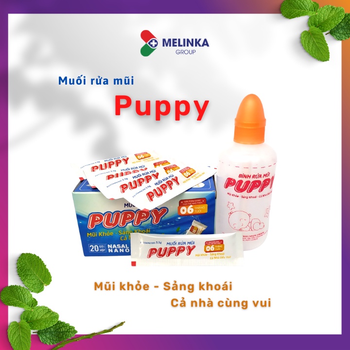 Bình rửa mũi Puppy - Thông mũi, sạch mũi, bảo vệ đường thở, giảm triệu chứng xoang