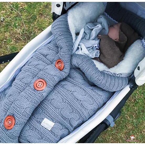 Túi ngủ dệt kim giữ ấm mùa đông cho bé