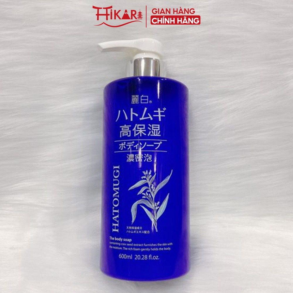 Sữa tắm dưỡng ẩm và sáng da hạt ý dĩ Reihaku Hatomugi The Body Soap 600ml