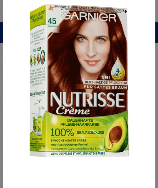 Kem nhuộm tóc GANIER NUTRISSE thảo dược phủ bạc 100%