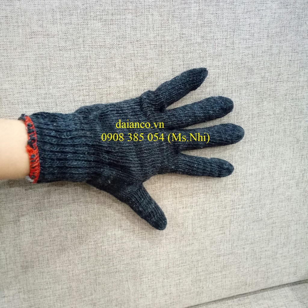 COMBO 10 Đôi găng tay len hỗ trợ lao động- mềm mại màu đen- Hình thật, hàng sẵn