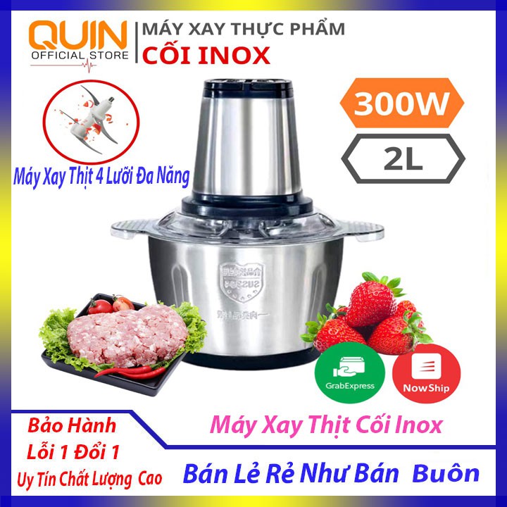 Máy XayThực Phẩm Cối 2L Inox 4 Lưỡi Đa Năng Bảo Hành 6th - Máy Xay Kinosun