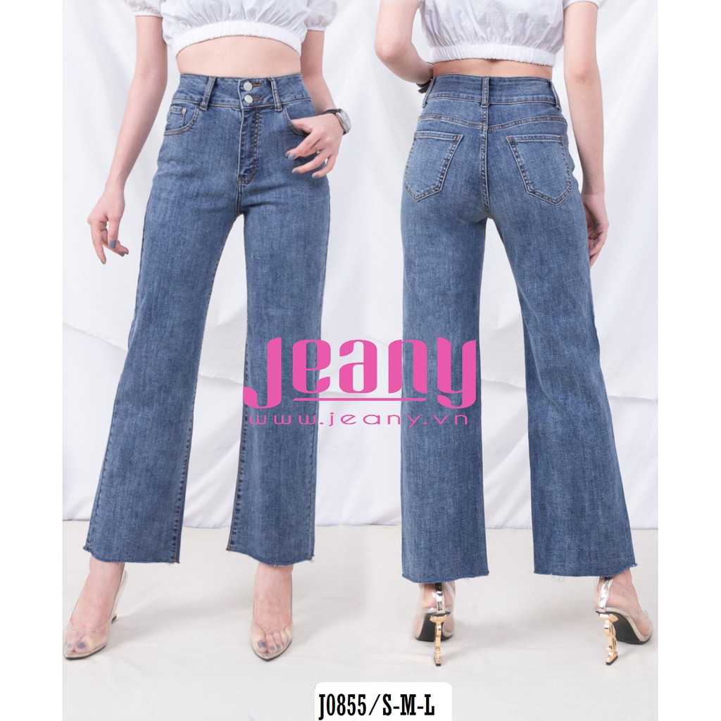 Quần Jean Ống Sương Lưng Siêu Cao Hack Dáng J0855 - Jeany