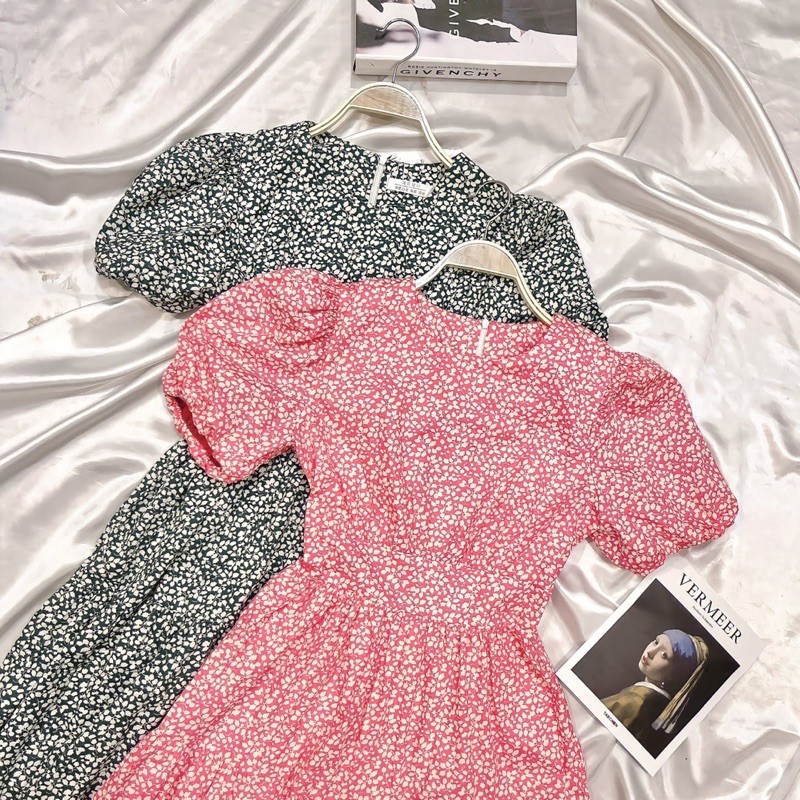 VNU168 - VÁY VINTAGE LÁ TAY BỒNG 3 TẦNG | BigBuy360 - bigbuy360.vn