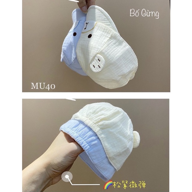 Mũ xô gấu sơ sinh