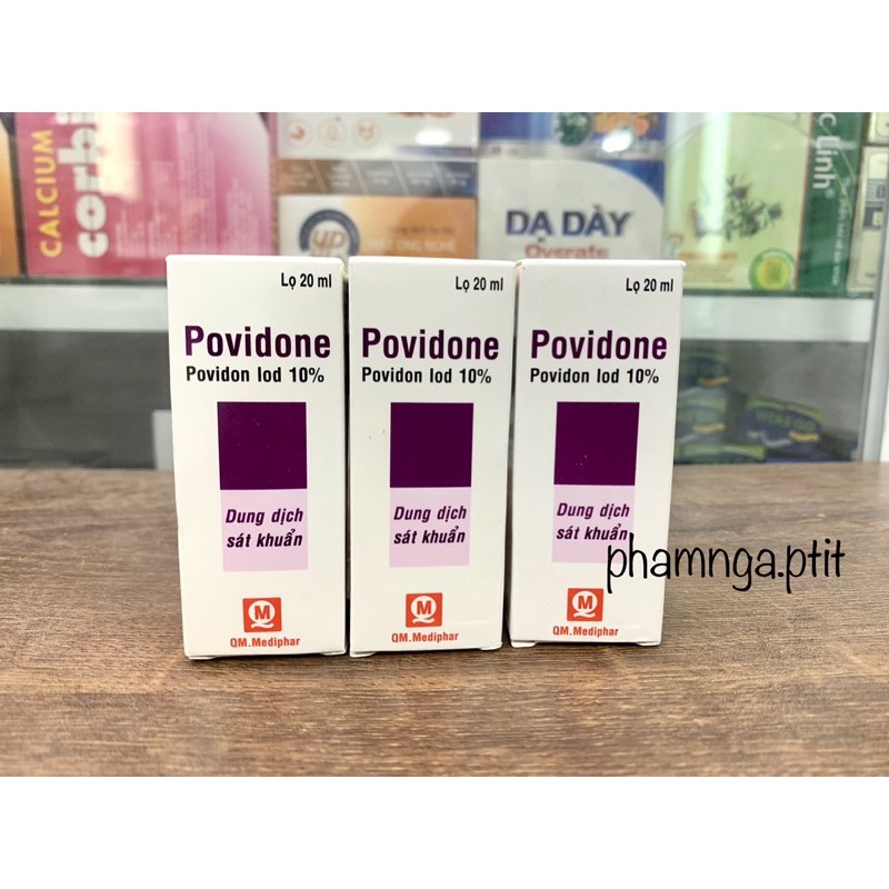 Dung dịch Povidone sát khuẩn vết thương 20ml