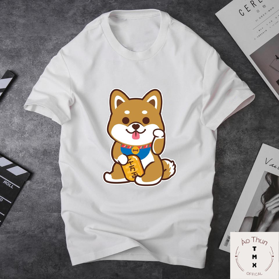 Áo Thun Tay Lỡ Form Rộng In Hình Chó Shiba Đẹp Cute Dễ Thương - Áo Phông Nam Nữ Chất Liệu Cotton TMX | BigBuy360 - bigbuy360.vn
